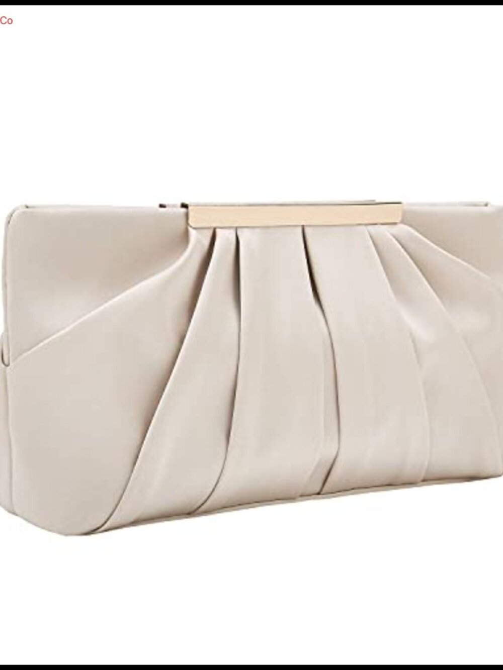 Pleated Satin Clutch Evening Bag Formal Handbag with Chain for Women